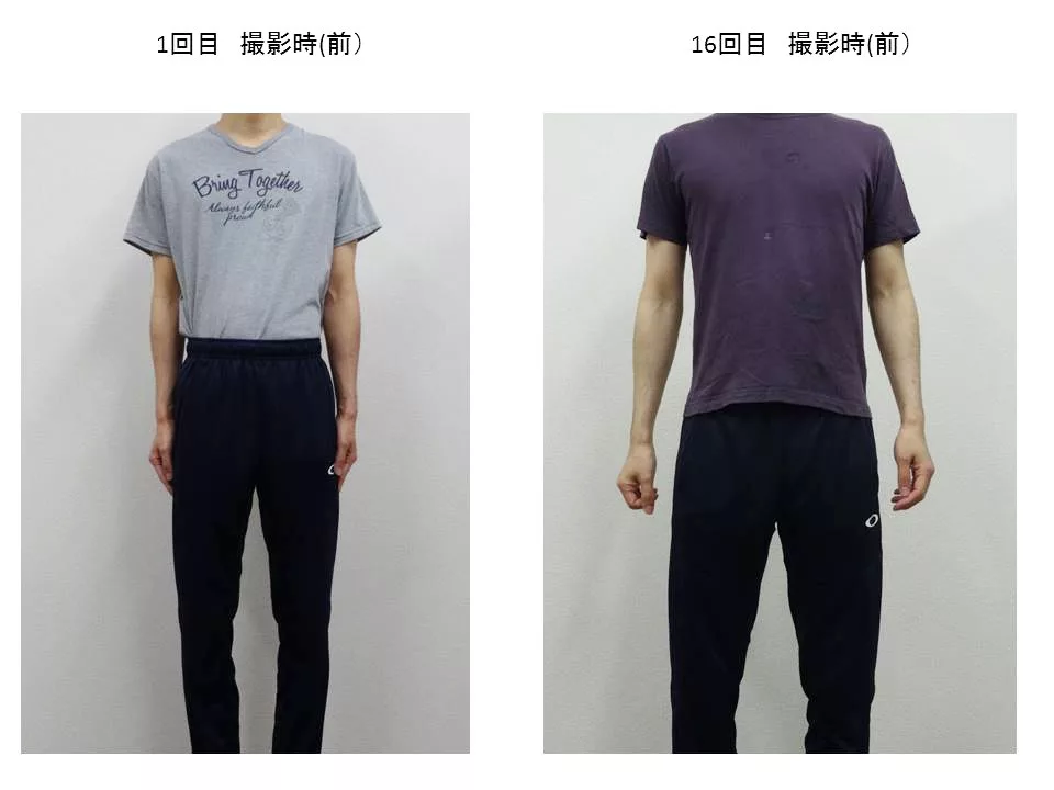 30代男性のお客様の前からの写真